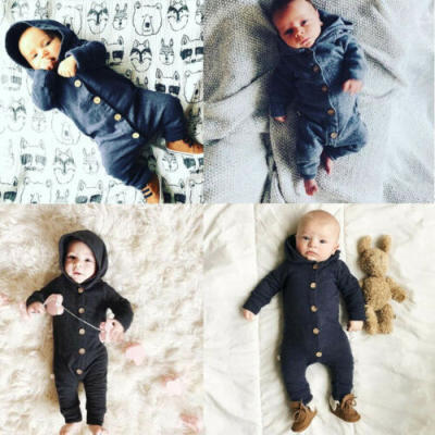 

2019 Newborn baby boy rompers Toddler Jumpsuit Girls Candy Color Baby Clothing