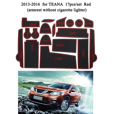 

17pcsset Replacement For Nissan Teana 2013-2016 Cup Holder Interior Door Gate Slots Pad Groove Non-slip Mat