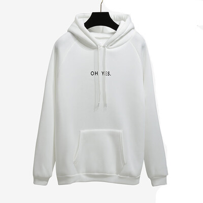 

Nomeni Womens Long Sleeve Oh Yes Print Hoodie Sweatshirt Hooded Pullover Tops Blouse
