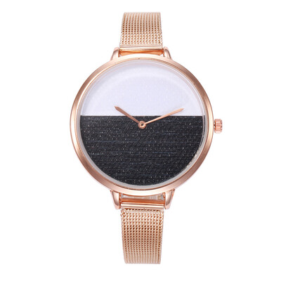 

New ladies simple casual yin&yang mesh belt watch