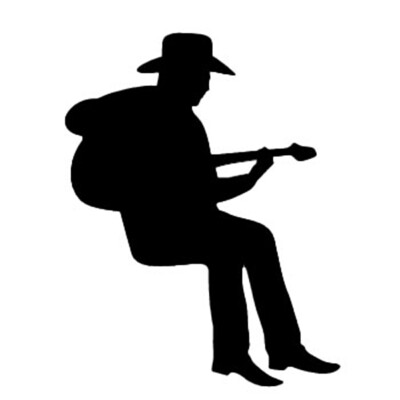 

Cowboy Playing Guitar Silhouette Light Switch Sticker Cartoon Vinyl Music Wall Stickers Home Decor