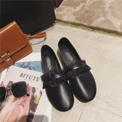 

Girls shoes female summer flat-bottomed fairy grandma tide shoes shallow bean shoes soft Korean version of Joker pouring shoes