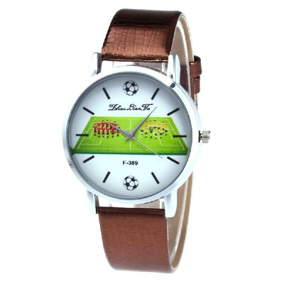

F-389 Fashion Watches Quartz Luxury Leather Wrist Watch British Style with Football Player Pattern for FIFA World Cup