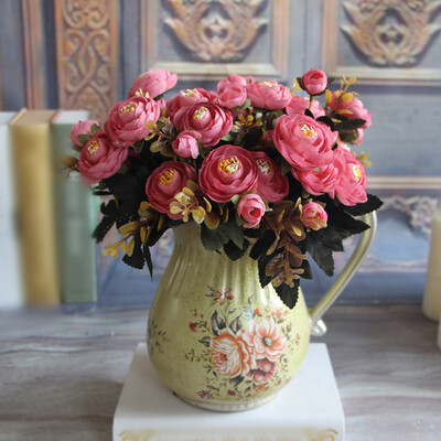 

Artificial Tea Rose Flower For Wedding Party Home Decor Fake Flowers Bridal