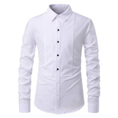 

Toponeto Men Striped Splicing Pocket Long Sleeve Shirt Fashion Long Sleeve Blouse Top