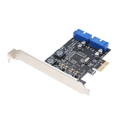 

PCI-E USB30 Express Card 4 Ports External Dual 1920Pin Front Connector Expansion Card