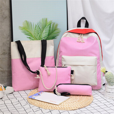 

Womens Fashion Backpack Patchwork Composite Bag Casual Bag Shoulder Bag