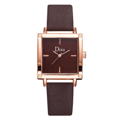 

Best Selling Watches Square Scale Surface Ladies Quartz Wristwatch Simple Leather Strap Clock Featured Relojes Para Mujer50