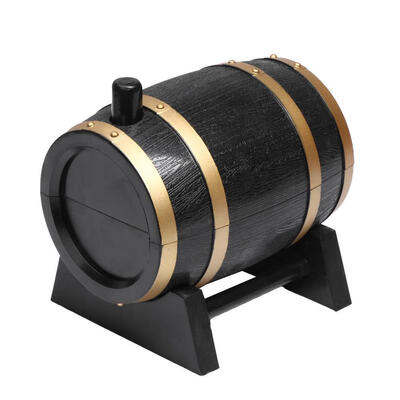 

Creative Plastic Wine Barrel Automatic Toothpick Box Container Dispenser
