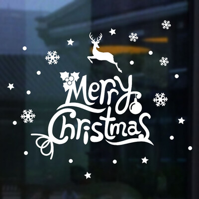 

Toponeto New Year Merry Christmas Wall Sticker Home Shop Windows Decals Decor
