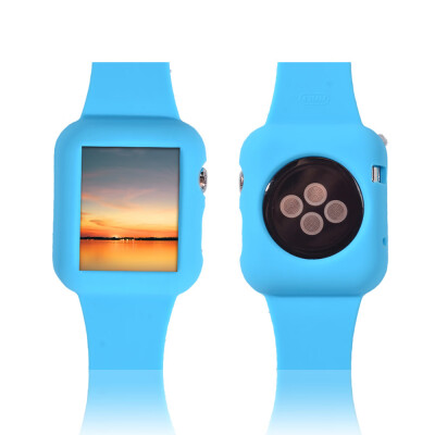 

Fashion Design Silicon Watchband for Apple iWatch 38mm Eco-friendly Material Ultrathin Lightweight Fashionable Portable Anti-scrat