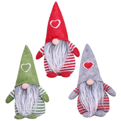 

New Hot Christmas Handmade Table Decor Dolls Non-Woven Hat Santa Figurines Ornament Holiday