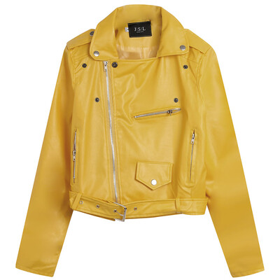 

Toponeto Women Fashion Motorcycle Jacket Long Sleeve Zipper Ladies Jacket Coat
