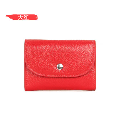 

The first layer of leather mini small purse female short section thin Korean version of the fashion soft wallet simple coin bag card package