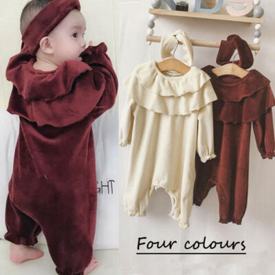 

Infant Baby Kids Boys Girls Romper Jumpsuit Bodysuit Headband Pants Outfit Set