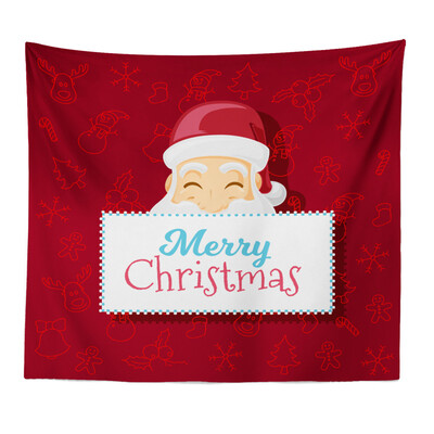

Tailored Merry Christmas Beach Cover Up Tunic Tapestry Tablecloth Home Decoration