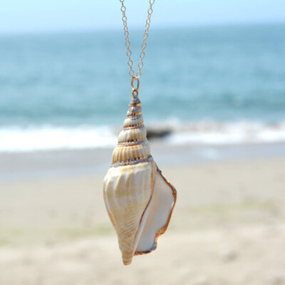 

Bohemian Natural Sea Shell Cowrie Necklace For Women Choker Rope Chain Gold Shell Collar Concha Necklaces Beach Summer Jewelry
