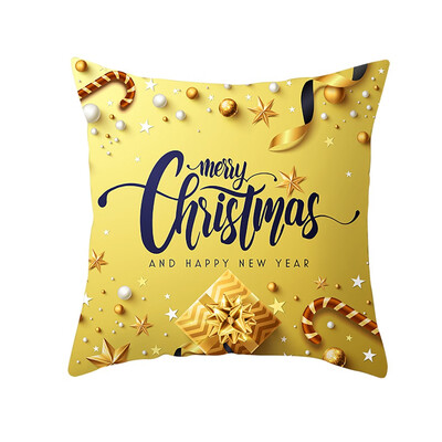 

Tailored Christmas Pillow Case Glitter Polyester Sofa Throw Cushion Cover Home Decor