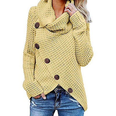 

Women Winter Turtleneck Sweater Warm Long Sleeve Solid Tops Casual Outwear Loose