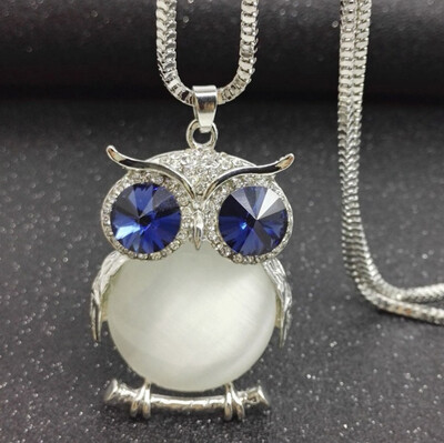 

2018 Crystal Owl Sweater Chain Long Decorative Necklace Female Personalized Necklace Chain