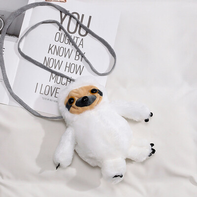 

Tailored Fashion Women Koala Sloth-Like Plush Crossbody Bag Chain Weird Bag Shoulder Bags