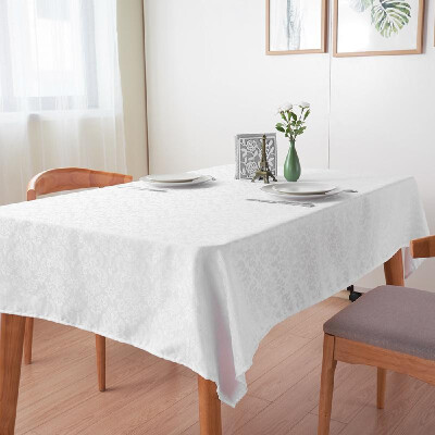 

Htovila 87 55 White Rectangle Dinner Tablecloth Polyester Thick Table Linen Cover Cloth for Wedding Party Home Festivals Event