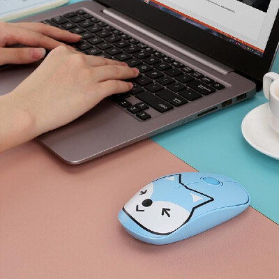 

FD E680 24G Wireless Mouse Super Cute Cartoon Style ABS Silent Clicks Ergonomic Mute Mice With Mouse Mat Low Power Consumption Br
