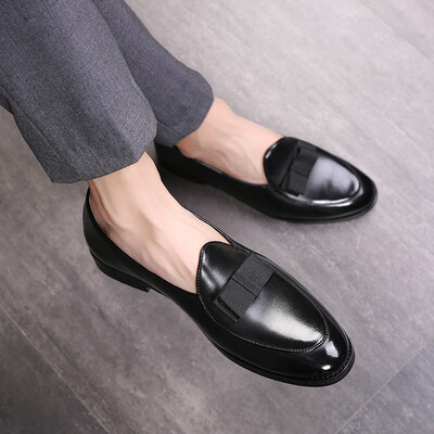 

Casual shoes retro England rub color tide shoes mens personality bow tie mens shoes
