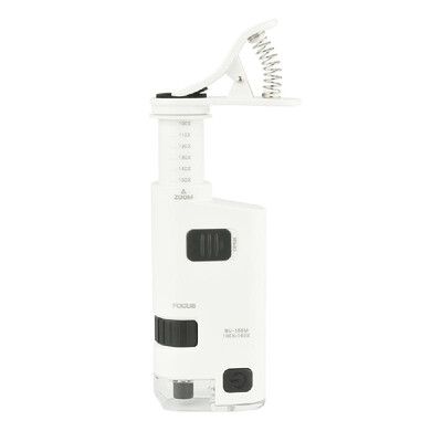

120-190X LED Cell Phone Microscope Universal Clip-type Cellphone Microscope Magnifier with LED Lamp Magnifiers Loupe