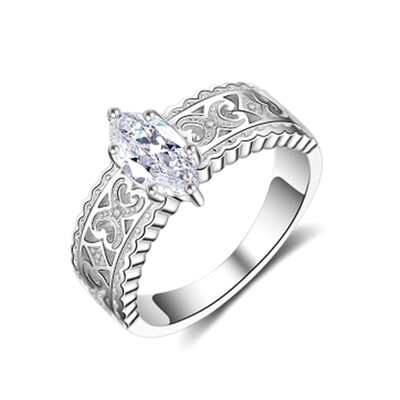 

Vintage Hollow Baroque Style Rings For Women Horse Eye Stone Ring Bridal Wedding Ladies Jewelry Engagement Ring