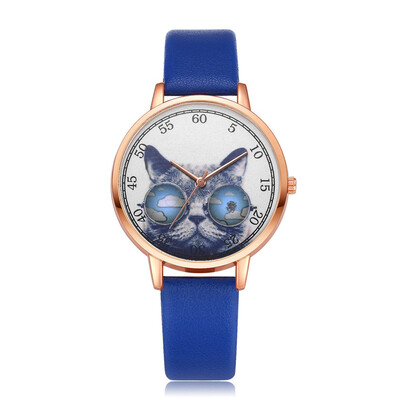 

LVPAI Cat wrold cap Watch Women Luxury Leather High Quality Bracelet Quartz Watch For Women Dress Wristwatches Female Clock hot