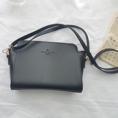 

New Women Retro PU Leather Letter Imprint Shoulder Bag Messenger Solid Color Casual Vintage Crossbody Bag For Women