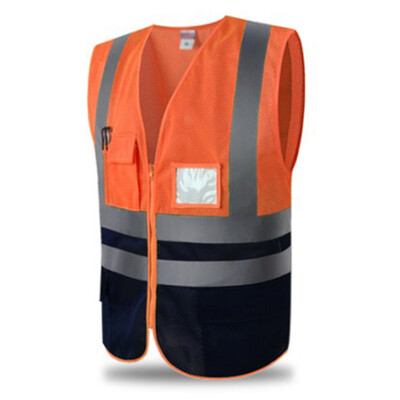 

High-Visibility Reflective Fluorescent Working Vest Outdoor Safety Warning Coat
