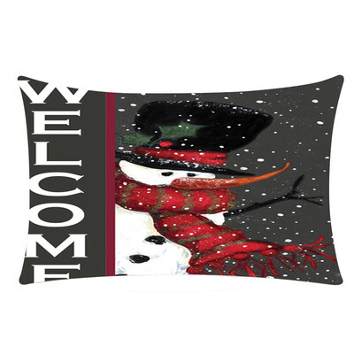 

〖Follure〗Christmas Rectangle Cotton Linter Pillow Cases Cushion Covers