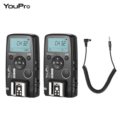 

YouPro Pro-7 Wireless Shutter Timer Remote&Flash Trigger 2in1 with N3 25mm PC Sync & Shutter Cable for Canon 7D 7DII 6D 5DII