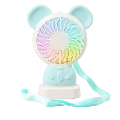 

〖Follure〗Portable Handheld Cooling Fan Colorful LED Handheld USB Rechargeable Electric