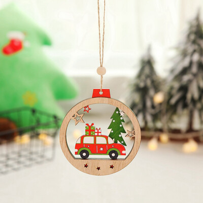 

2020 Christmas Hollow Wooden Ornament Xmas Tree Hanging Pendant Christmas Decoration for Wedding Party Christmas Home Decor