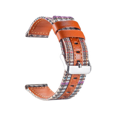 

〖Follure〗Luxury Canvas Leather Watch Band Wrist Strap For Apple Watch Series 4 44MM