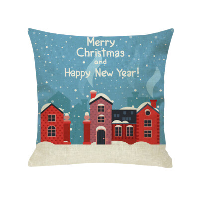 

〖Follure〗New Christmas Cotton Linen Pillow Case Sofa Cushion Cover Home Decor