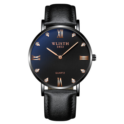

Mens IPS plating watch thin student mens watch waterproof quartz watch