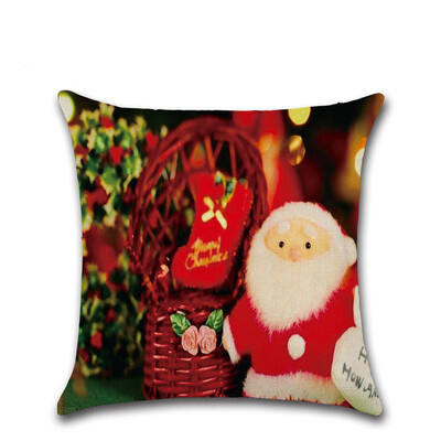 

Tailored Merry Christmas Pillow Cases Linen Sofa Cushion Cover Home Decor