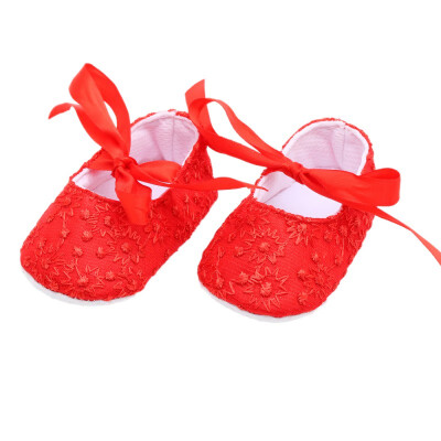 

Baby Toddler Shoes Baby Girl Lace Embroidered Shallow Mouth The First Walker Fashion Children Princess Shoes