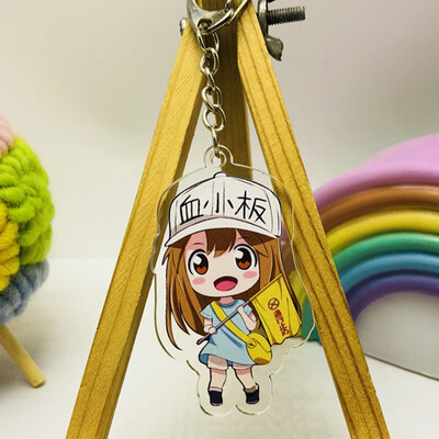 

Lets work Anime Cells At Work leukocyte erythrocyte platelet animation surrounding Q version standing card bag pendant keychain