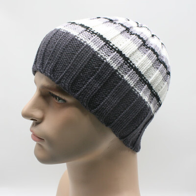 

Horizontal Stripes Women Men Unisex 9-color Knit Hat Autumn&Winter Warm Ear Protectors Pullover Cap Outdoor Ski Hat