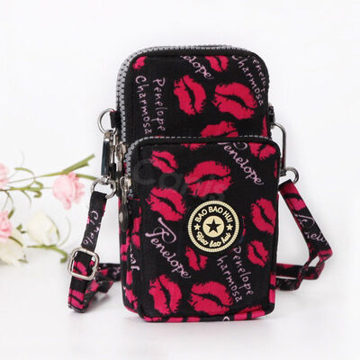 

2019 New Style Fashion Hot Cross-body Mobile Phone Shoulder Bag Pouch Case Belt Handbag Purse Zipper Solid New