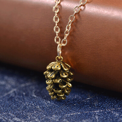 

Fashion Women Silver Pine Cone Pendant Tree Forest Nature Charm Necklace Jewelry