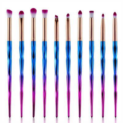 

〖Follure〗10 Pcs Diamond Makeup Brush Set Powder Foundation Eyeshadow Cosmetic Brushes