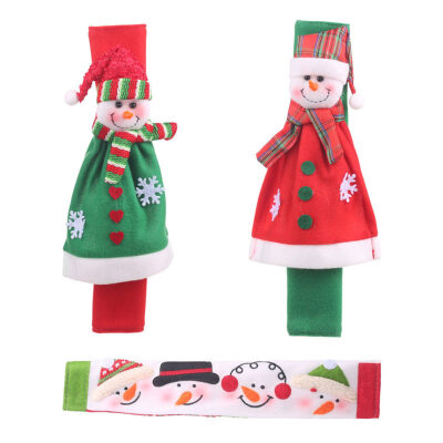 

34Pcs Christmas Snowman Microwave Oven Handle Covers Door Knot Glovers Decor