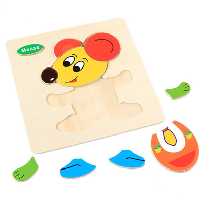 

Gotoamei Wooden Puzzle Educational Developmental Baby Kids Training Toy