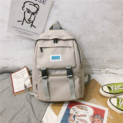 

Womens backpack in Korean version of the ancient schoolbag style female high school students shoulder bag female campus fashion b